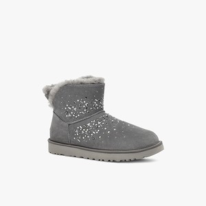 Ugg Classic Galaxy Bling Mini Women Boots Grey (0351XPYZT)